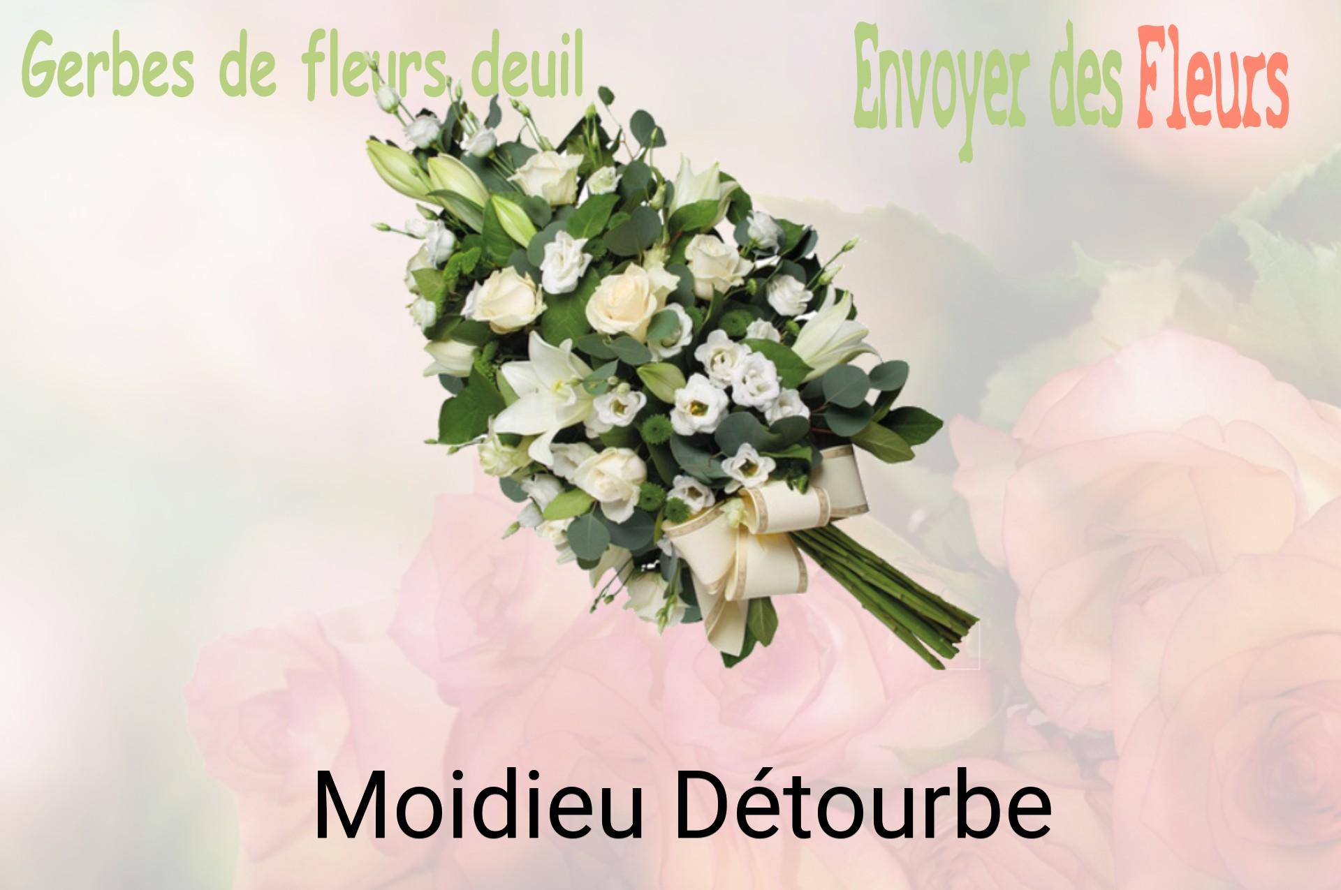 Gerbe de fleurs de deuil livrée à Moidieu-Détourbe